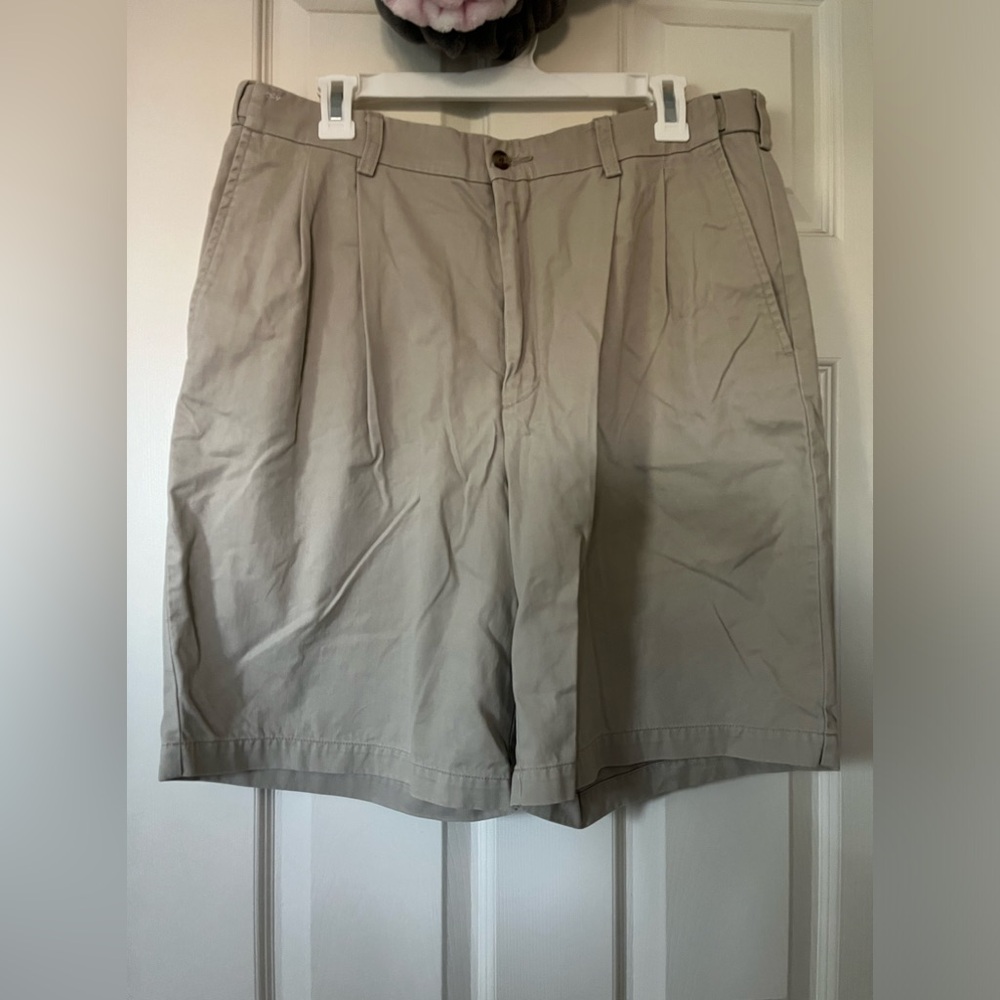 savane men’s flat front dress khaki shorts